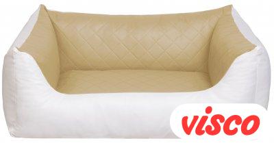 Orthopädisches Hundebett Paris Bicolor - Die Steppleder-Variante des Deluxe Hundebetts