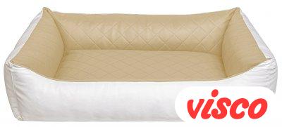 Orthopädisches Hundebett New York Bicolor - Die Steppleder-Variante des Dogsfavorite in der zweifarbigen Version